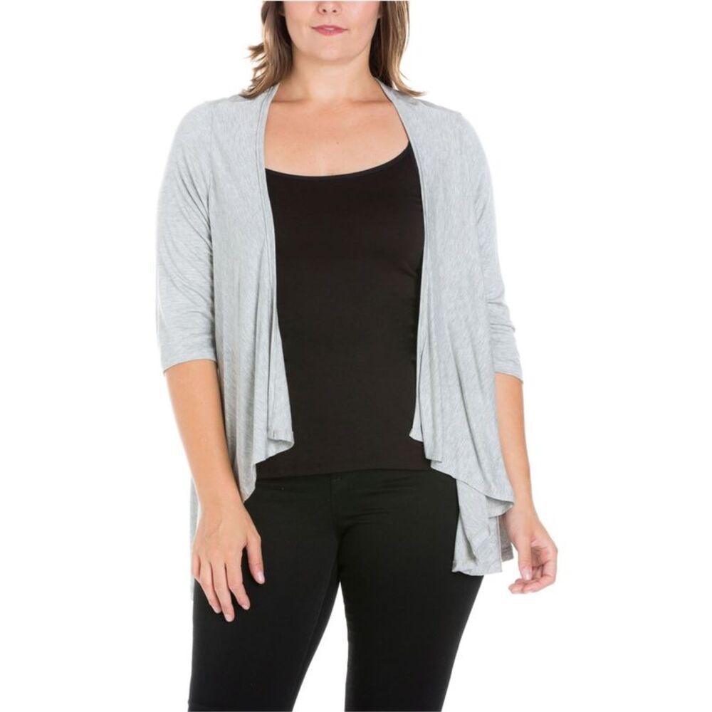 24seven Womens Plus Size Elbow Length Cardigan Sweater, NWT